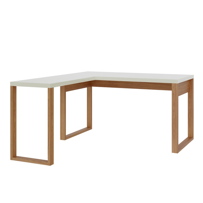 Mesa em 'L' - offwhite