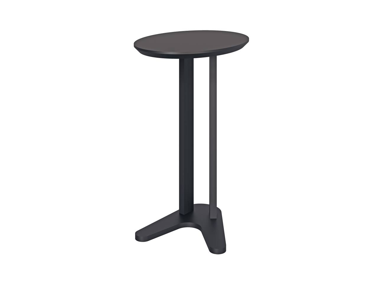 Mesa de encaixe oval - Preto